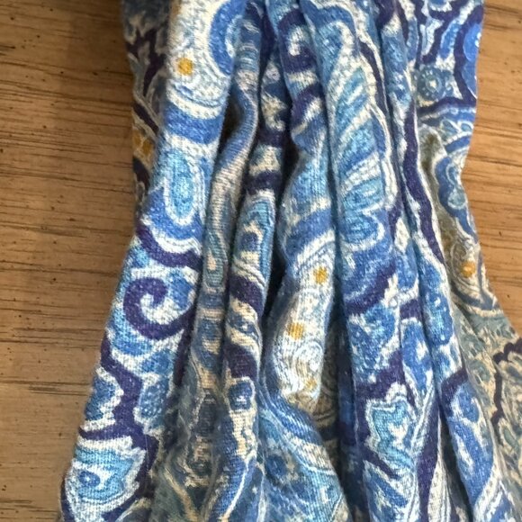 Pottery Barn Paisley Cotton/Linen Blue Table‎ Napkin set of 6 - Picture 4 of 5